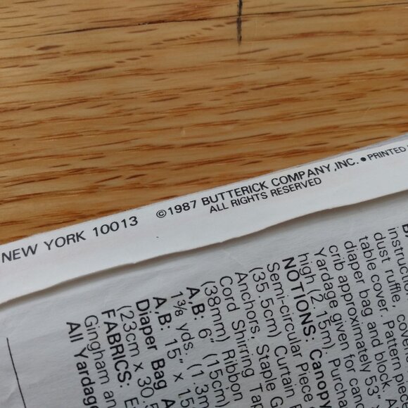 Vintage Baby Nursery Sewing Pattern Butterick 4689 UNCUT Retro 1980s - Picture 8 of 10